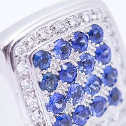 Bague en or avec diamants et saphirs d'occasion