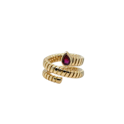 Bulgari - Bague Serpenti Or jaune et Tourmaline