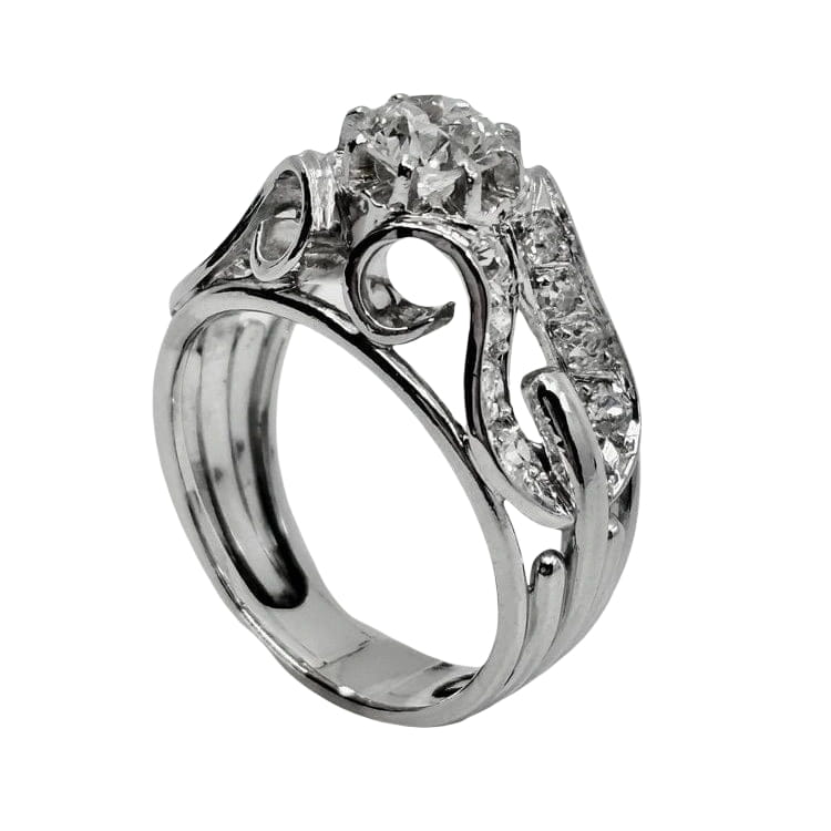 Bague en platine et diamant Epoque 1950