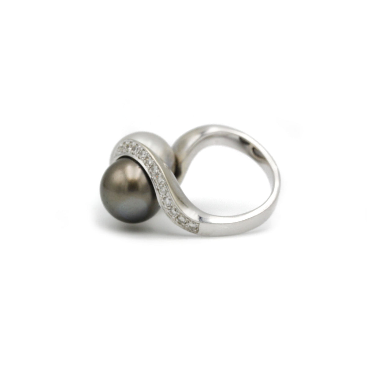 Bague - Or, Diamants et Perles