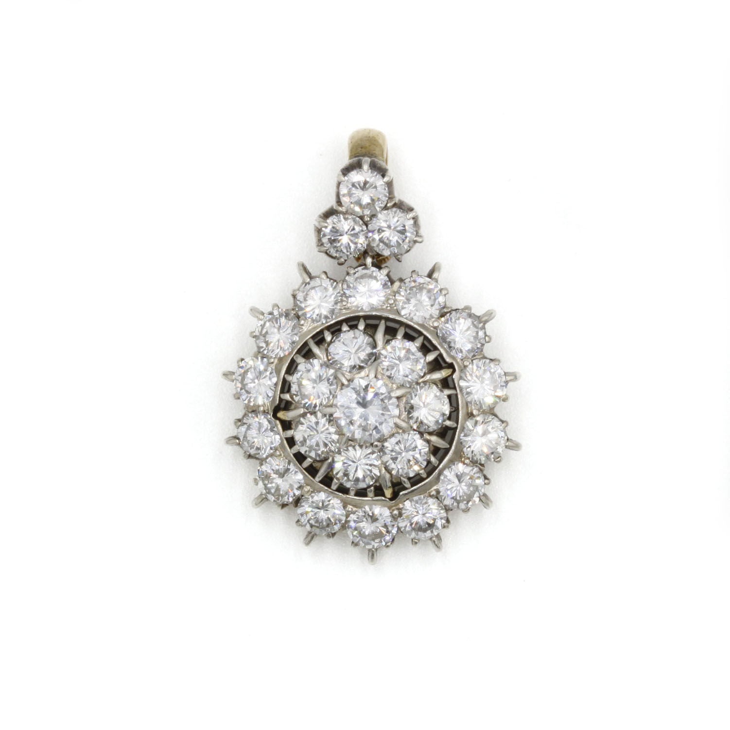 Pendentif - Or, Argent & diamants