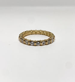 Bague alliance tour complet 2cts de diamants en or rose