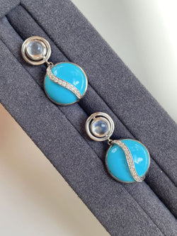 Earrings at white gold 18k