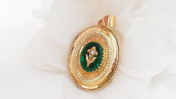 Pendentif porte photo en jaune