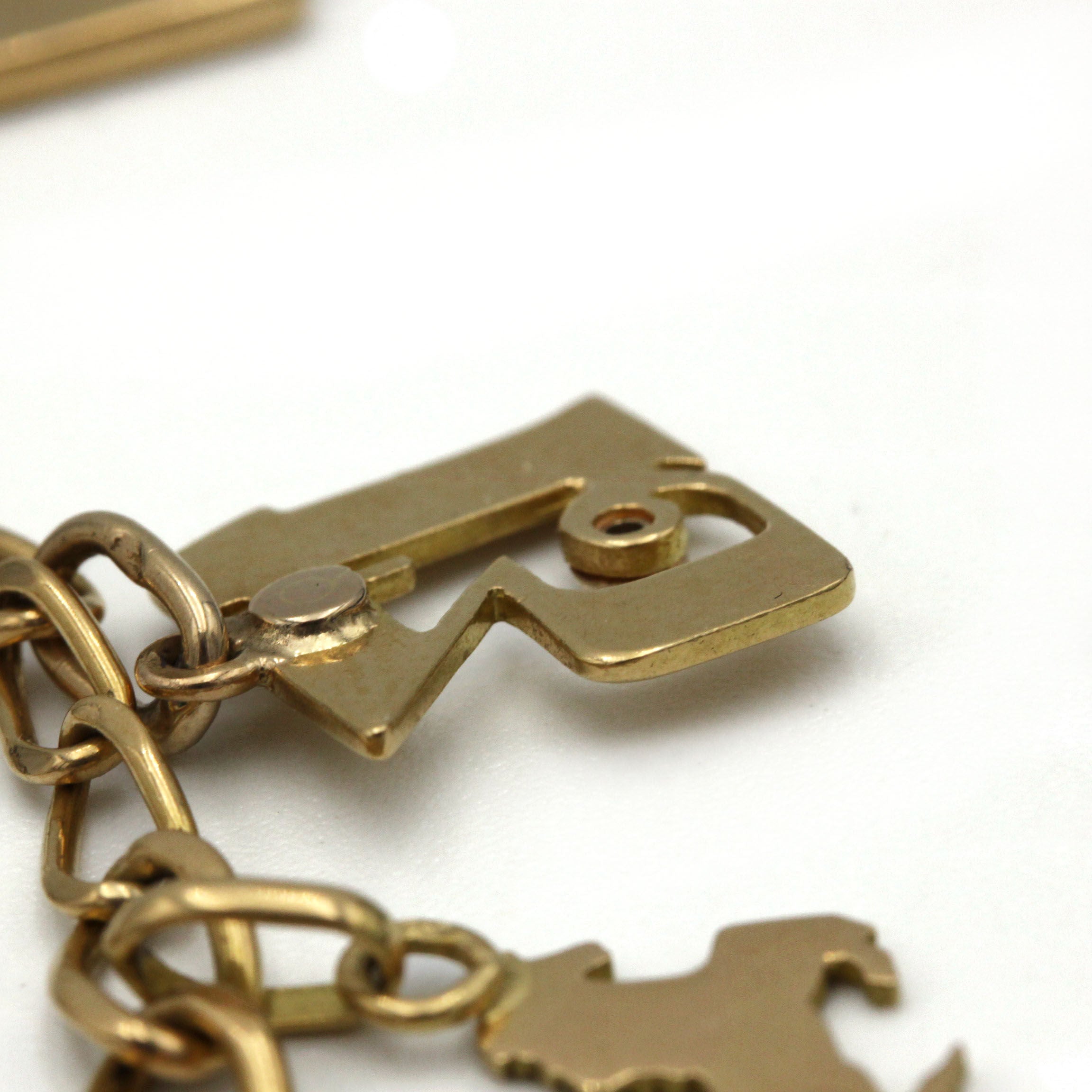 Bracelet Charms - Or, Diamants, Résine & Amazonite