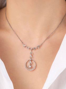 Necklace Belle Epoque in 18k white gold and diamonds