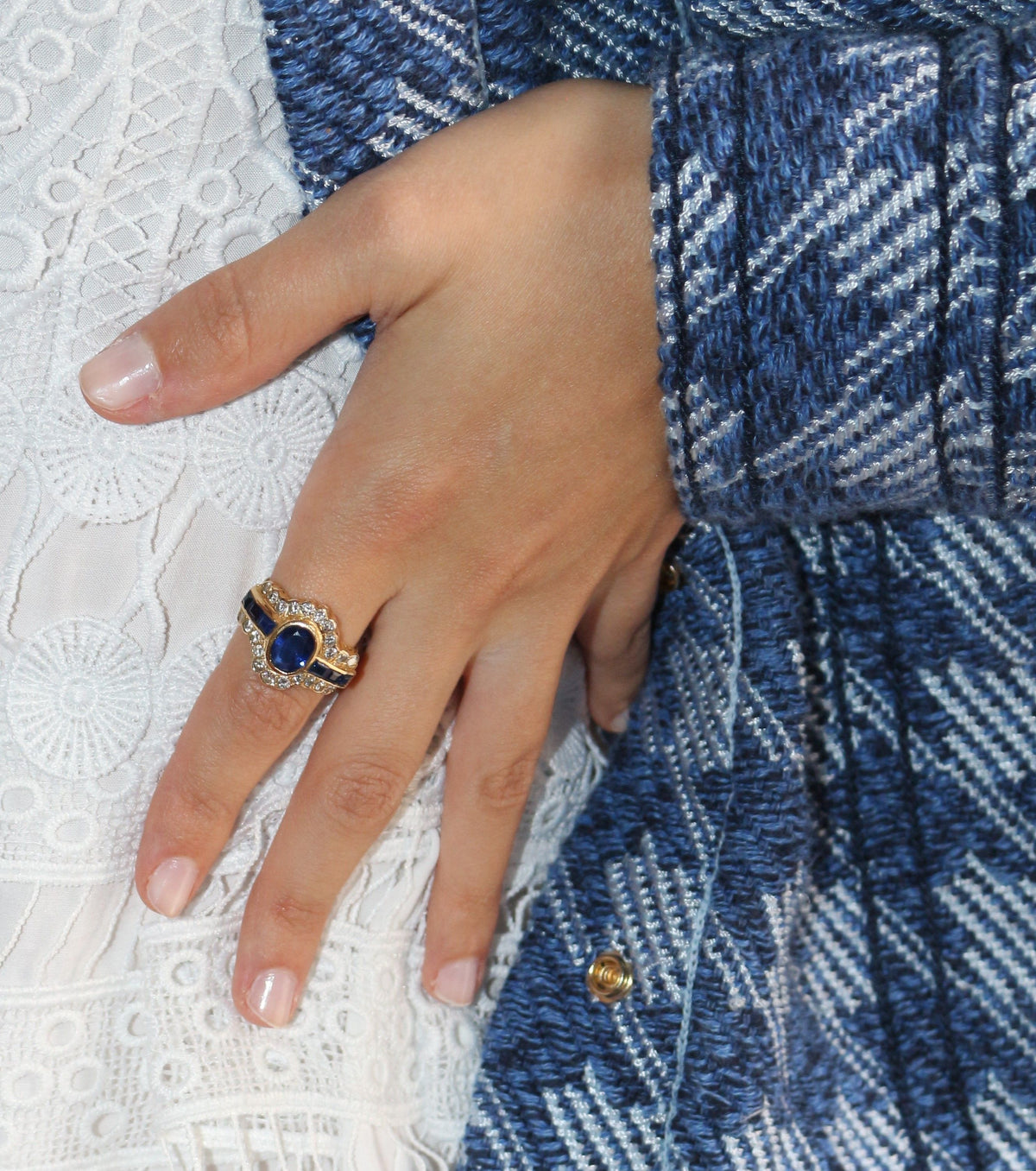 Bague Saphirs Et Diamants
