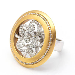 Bague AVENNE en or bicolore et diamants d'occasion