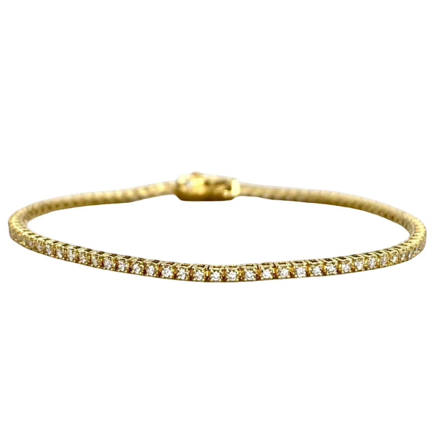 Bracelet Ligne en or jaune et diamants