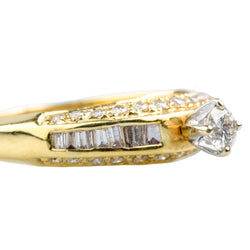 Bague en or jaune et diamants