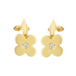 Boucles d'oreilles FLEUR en or et diamant