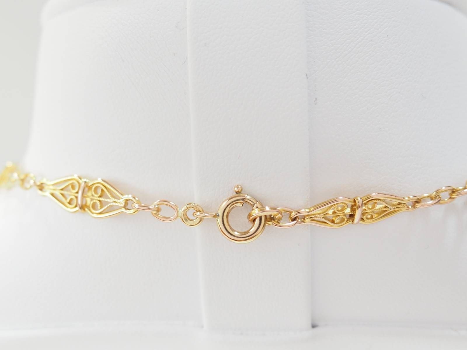 Collier maille filigrane en or jaune