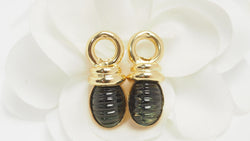 Boucles d'oreilles en or jaune et tourmalines