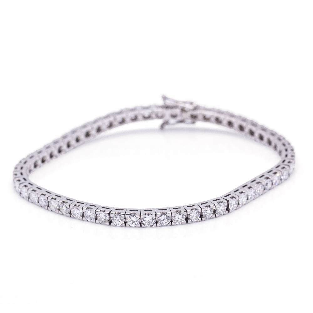 Bracelet Riviere en or blanc et diamants