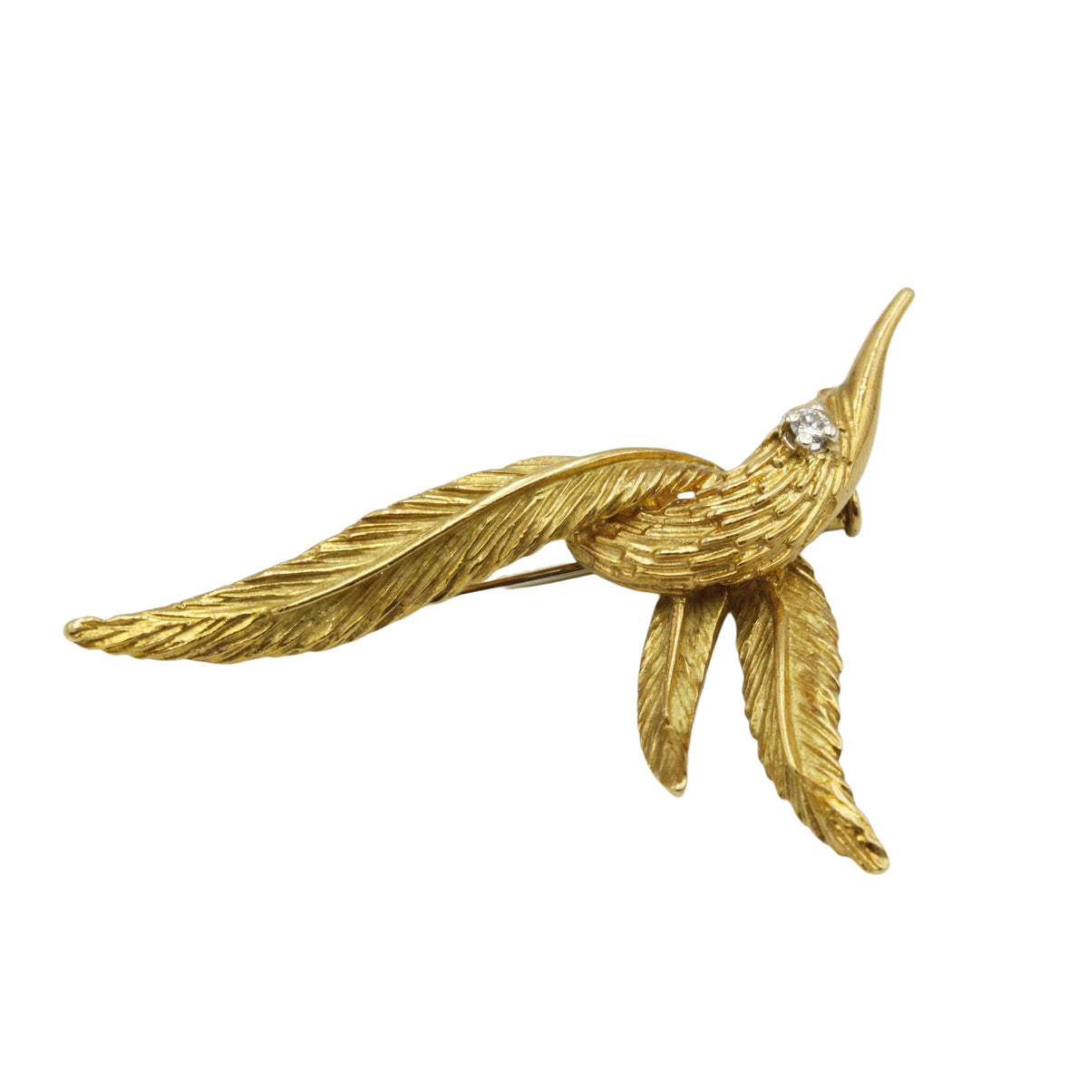 Broche Oiseau - Or & Diamant