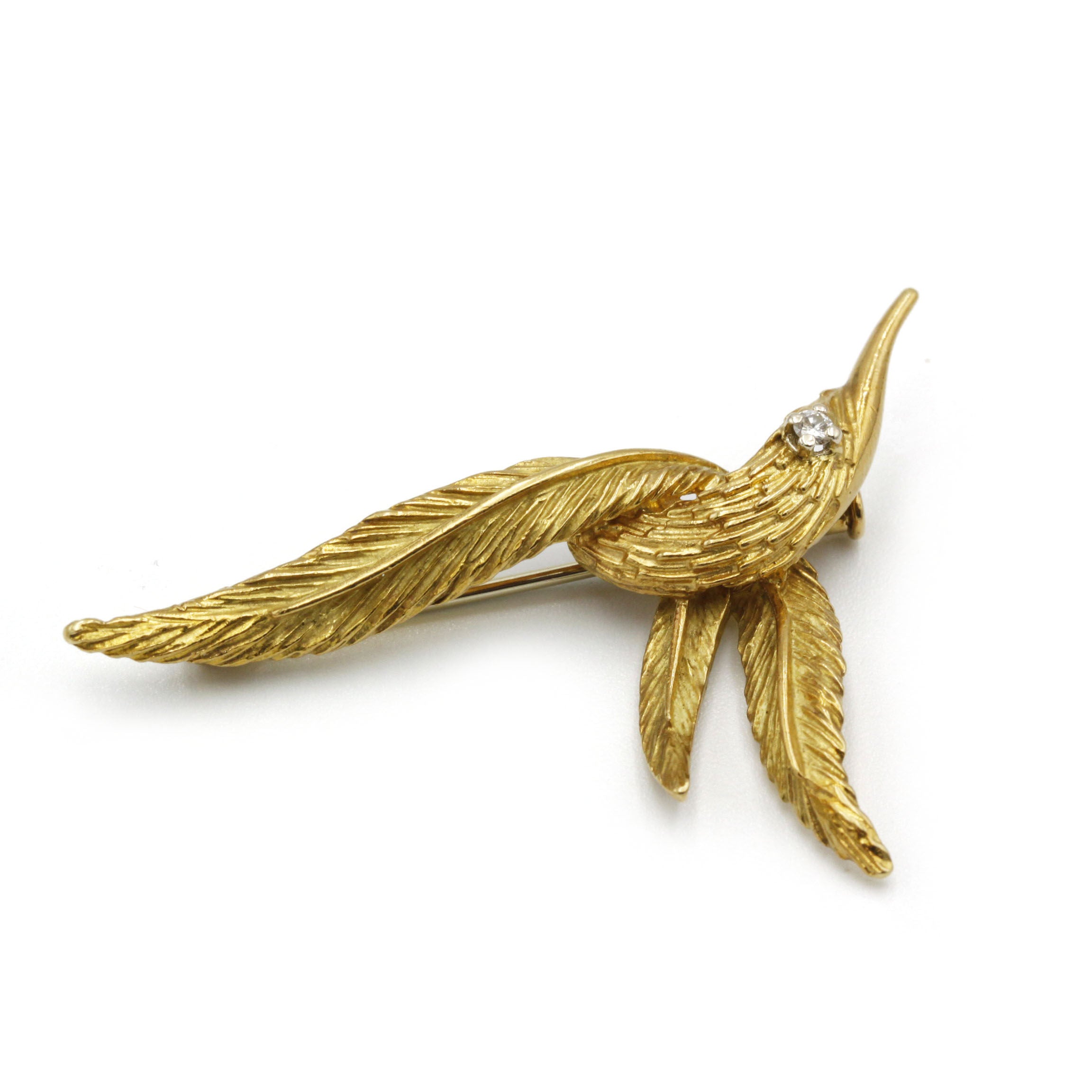 Broche Oiseau - Or & Diamant