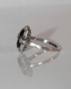 Bague Art Déco Saphir Et Diamants