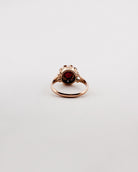 Bague Marguerite en or rose et rubis