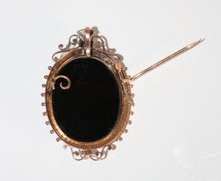 Broche Camée Sur Onyx Napoléon III