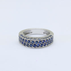 Bague - Or, Diamants et Saphirs