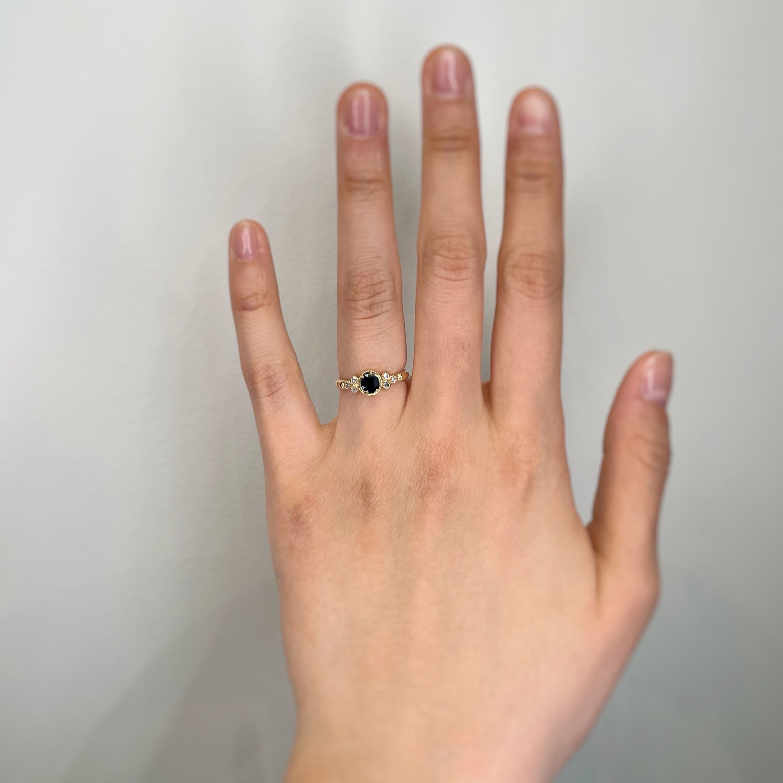 Bague - Or, Diamants & Saphir