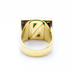 Bague en or avec diamants et émeraudes d'occasion