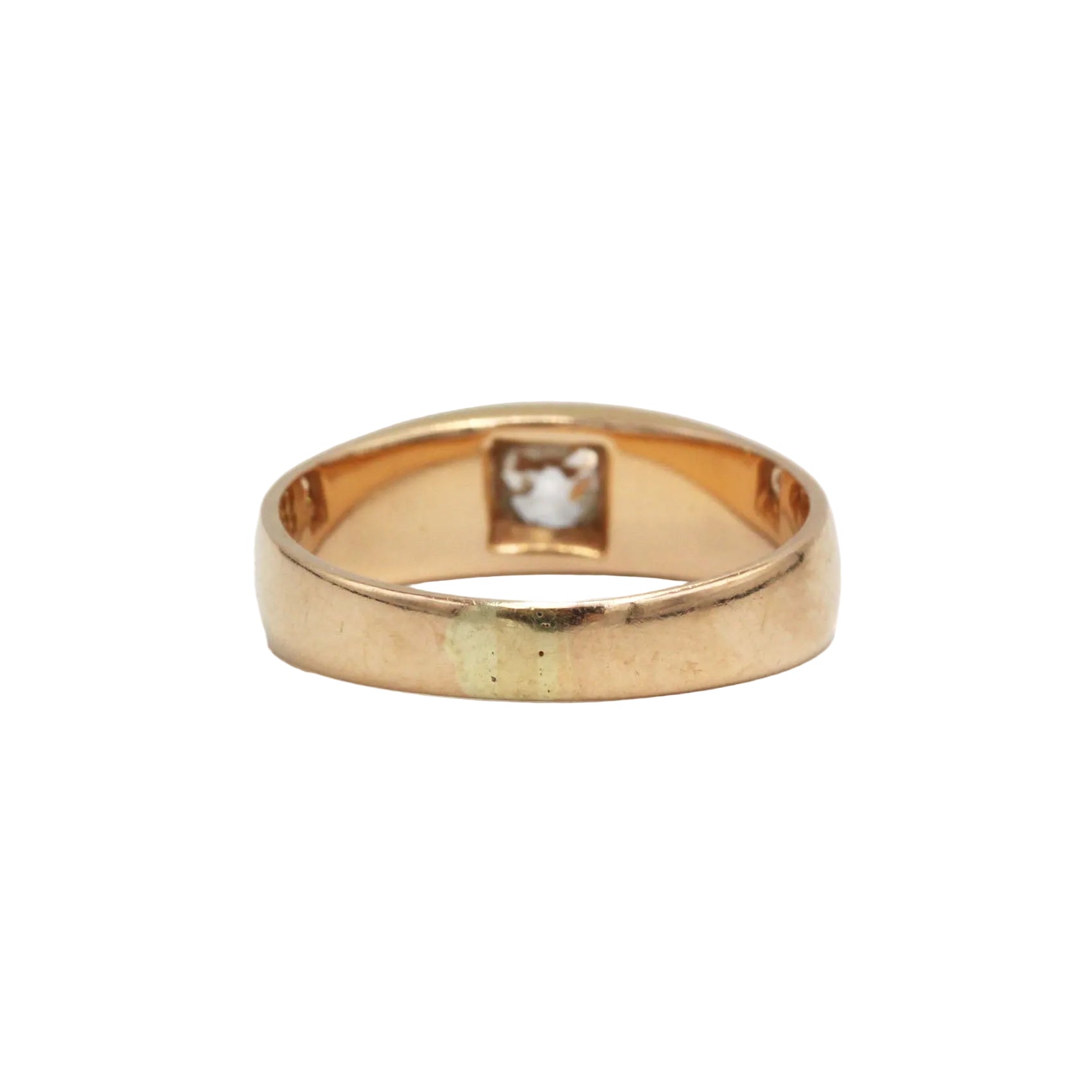 Bague Jonc en or rose et diamant