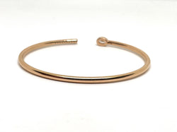 Bracelet jonc ouvert or rose et diamants