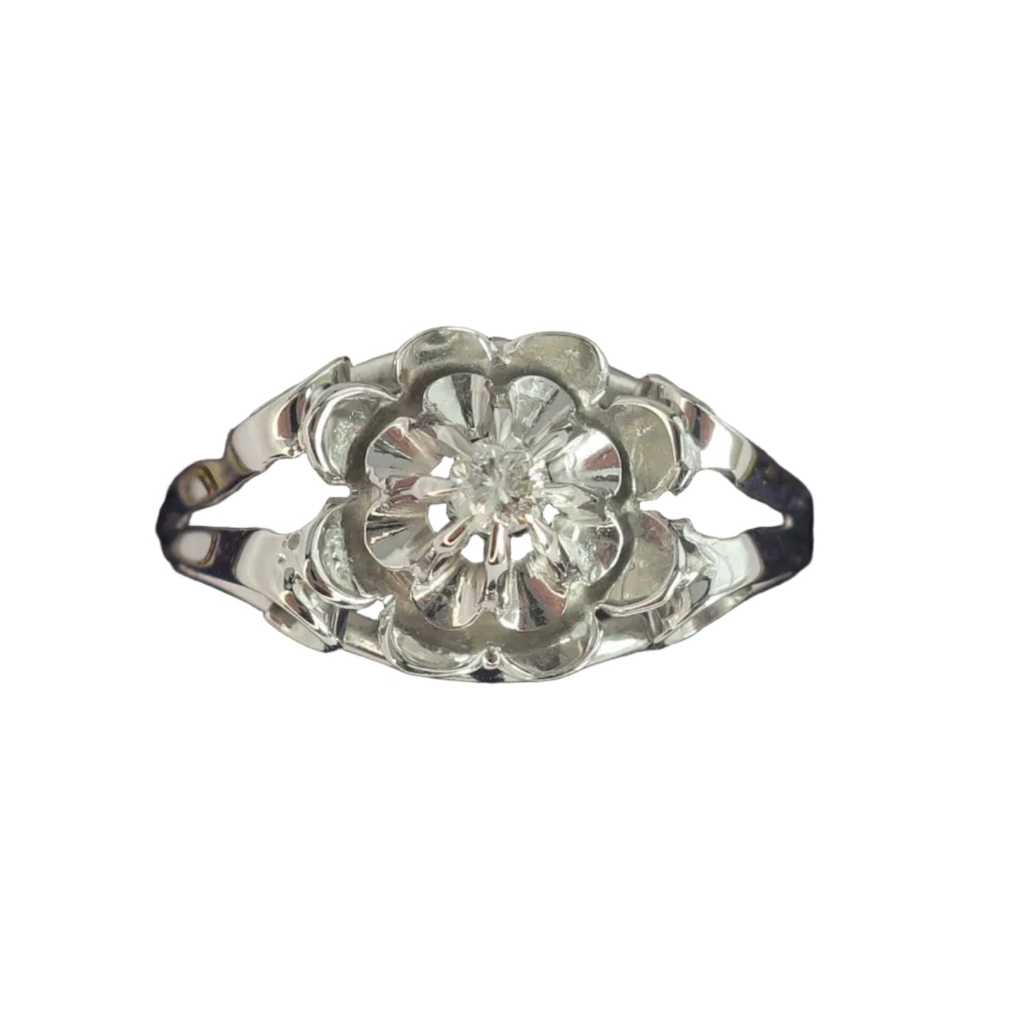 Bague Marguerite en or blanc et diamant