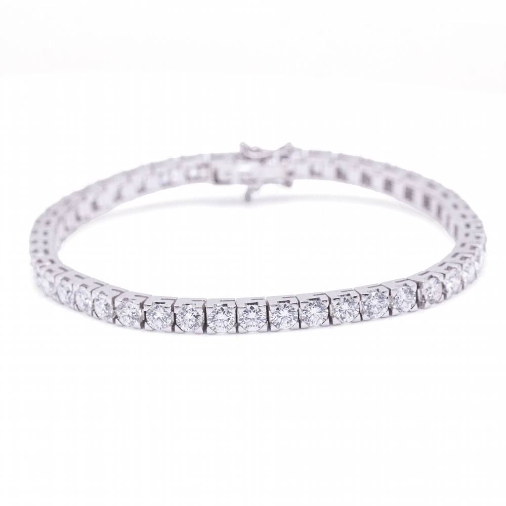 Bracelet Riviere en or blanc et diamants