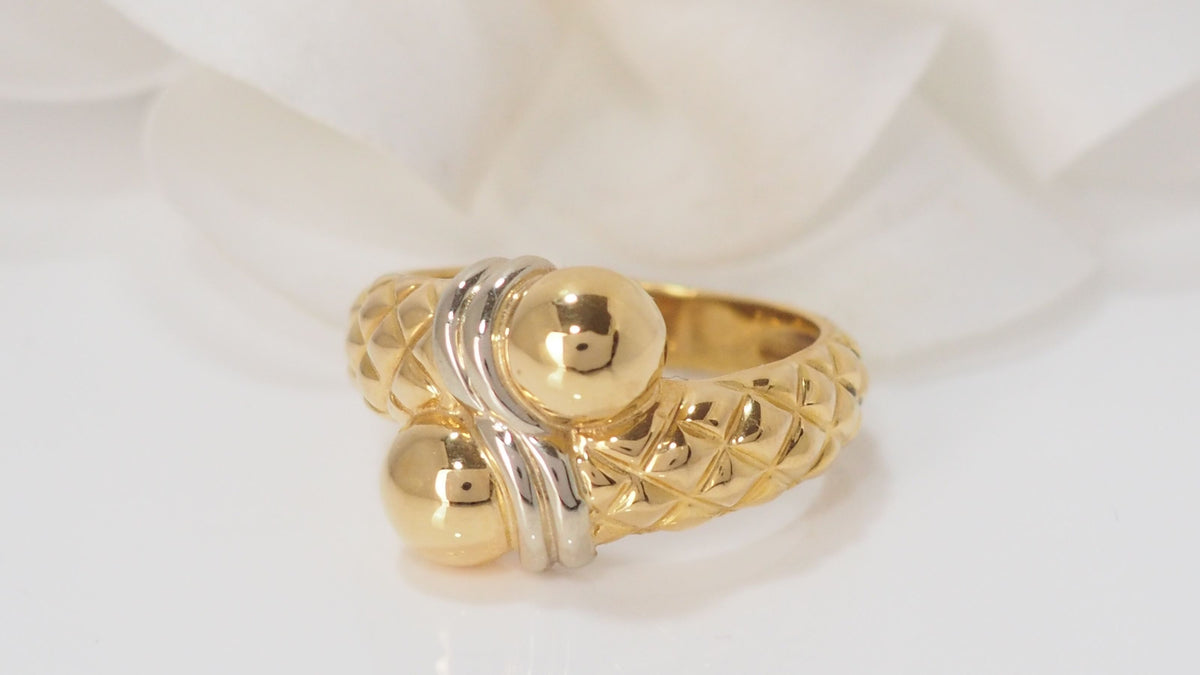 Bague Toi & Moi En Or Jaune Et Blanc