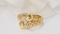 Toi &amp; Moi Ring In Yellow And White Gold