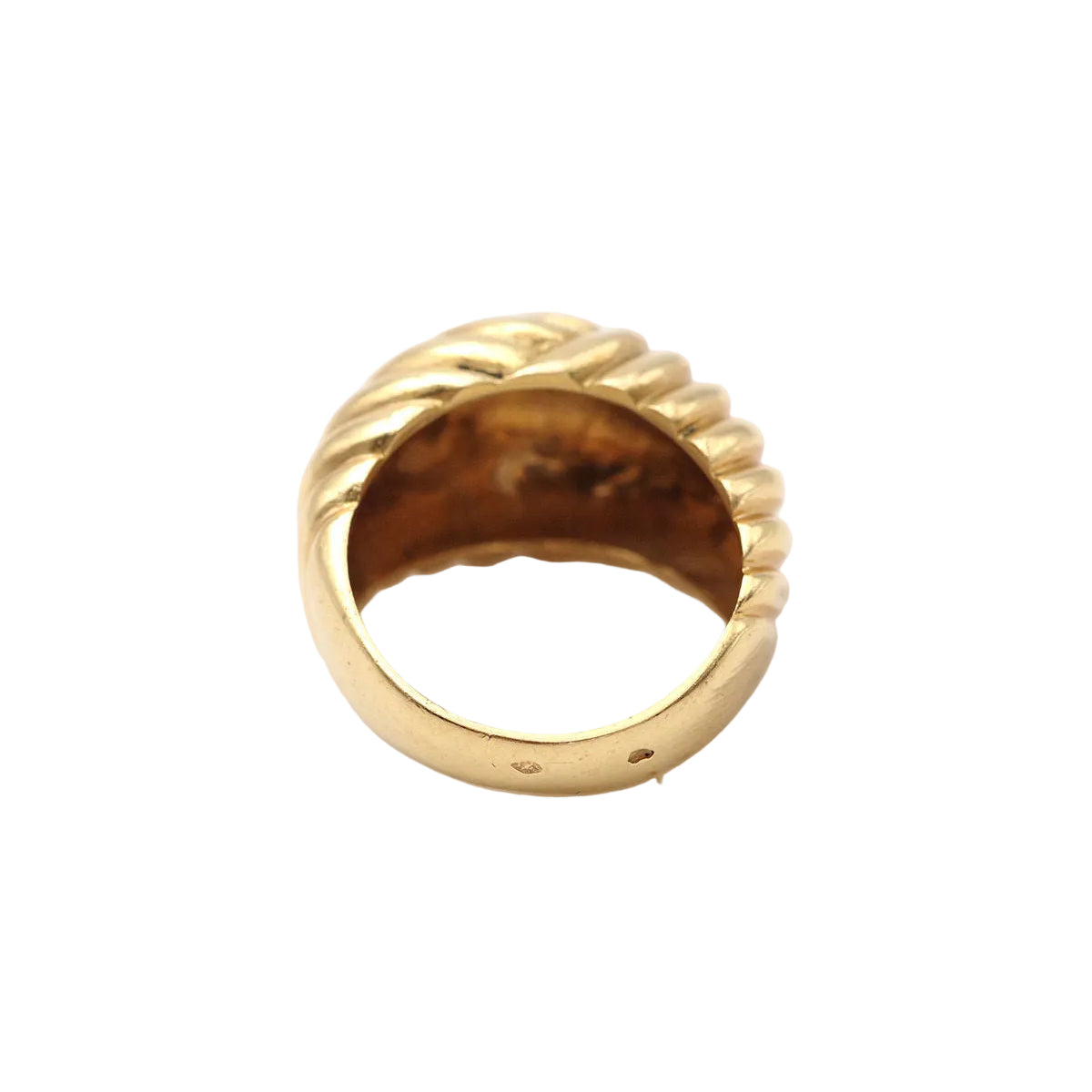 Bague croissant bombée en or