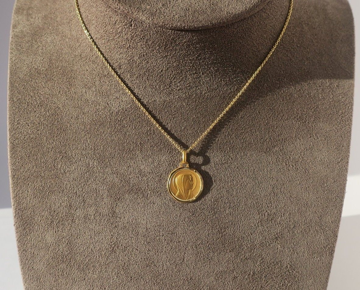 AUGIS et GRUN - Médaille pendentif biface Or