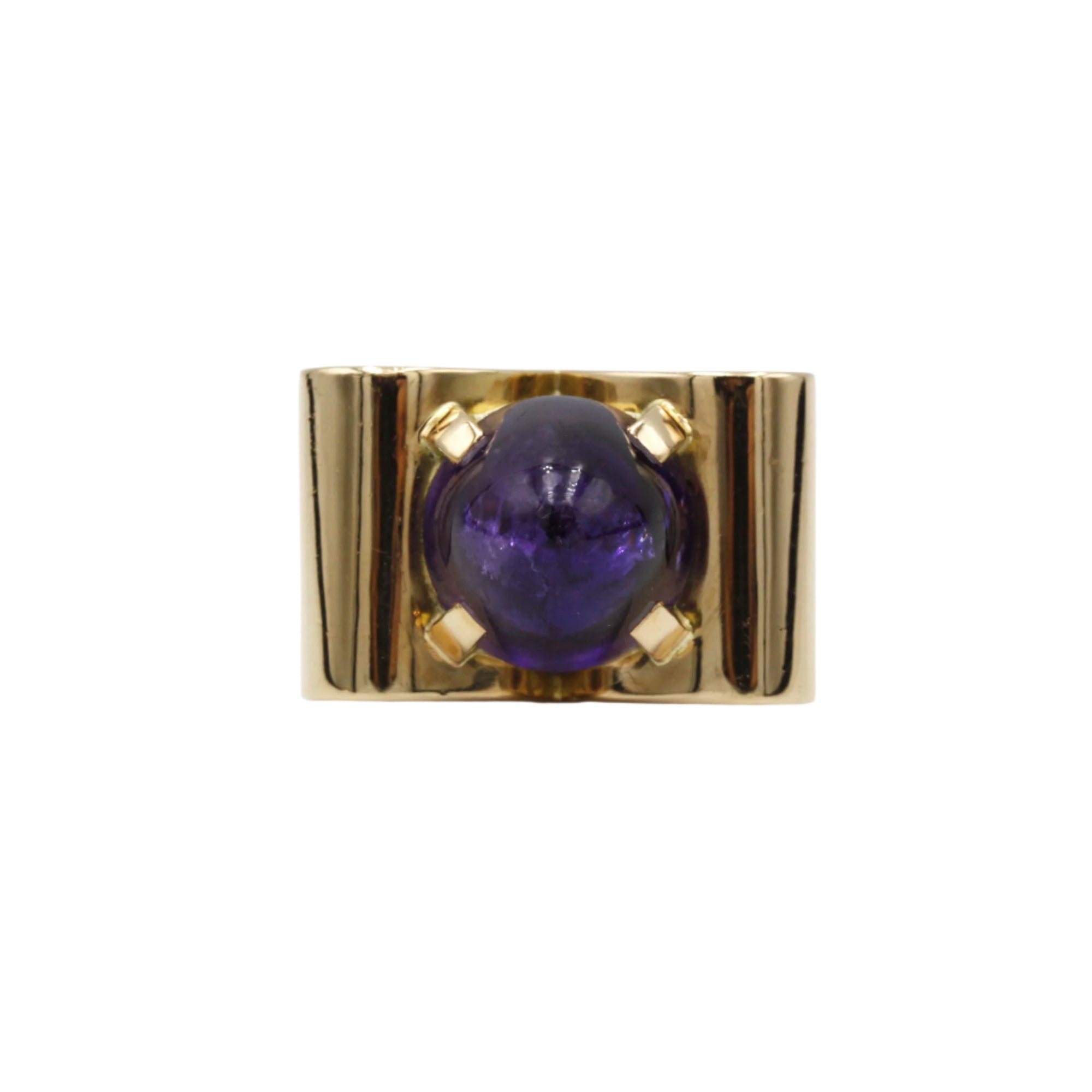 Bague TANK - Or & Améthyste