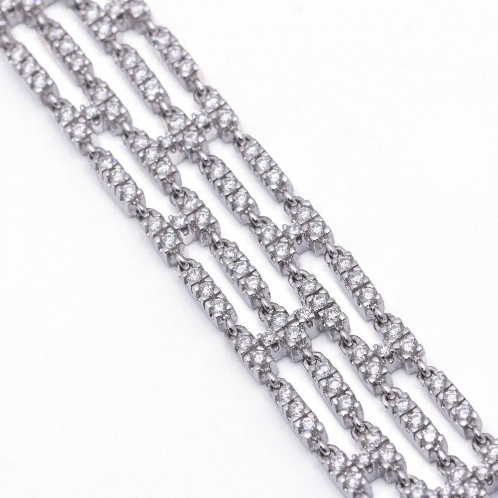 Bracelet Riviere avec 4 rangs de diamants