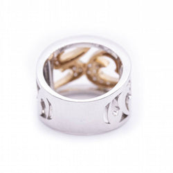 Bague en or blanc et rose avec diamants d'occasion