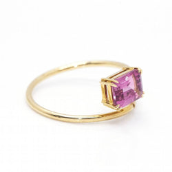 Ring RAY in yellow gold, tourmaline and diamond