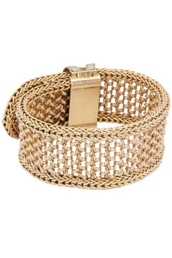 Bracelet manchette Ceinture en or jaune et diamants