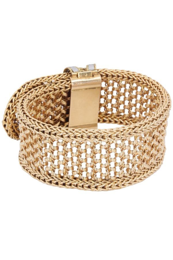 Bracelet manchette Ceinture en or jaune et diamants