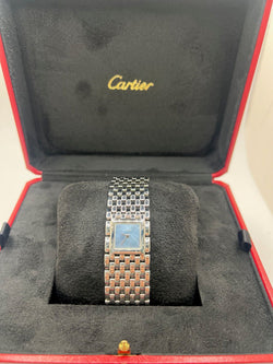 Montre CARTIER Panthère Ruban en acier et nacre