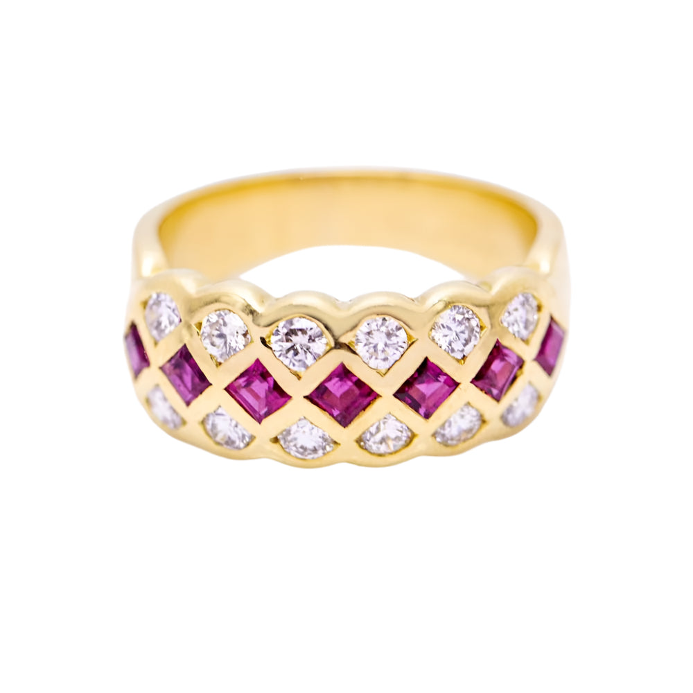 Bague ROMBO avec rubis et diamants d'occasion