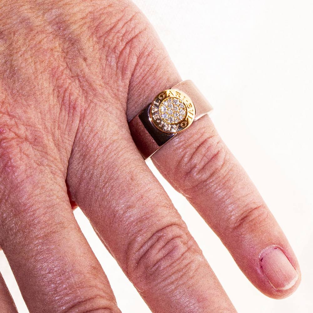 Bague BVLGARI BVLG en or rose et diamants