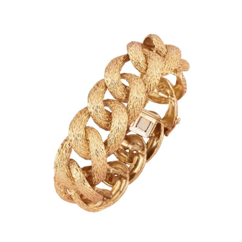 Bracelet gourmette en or jaune 18K