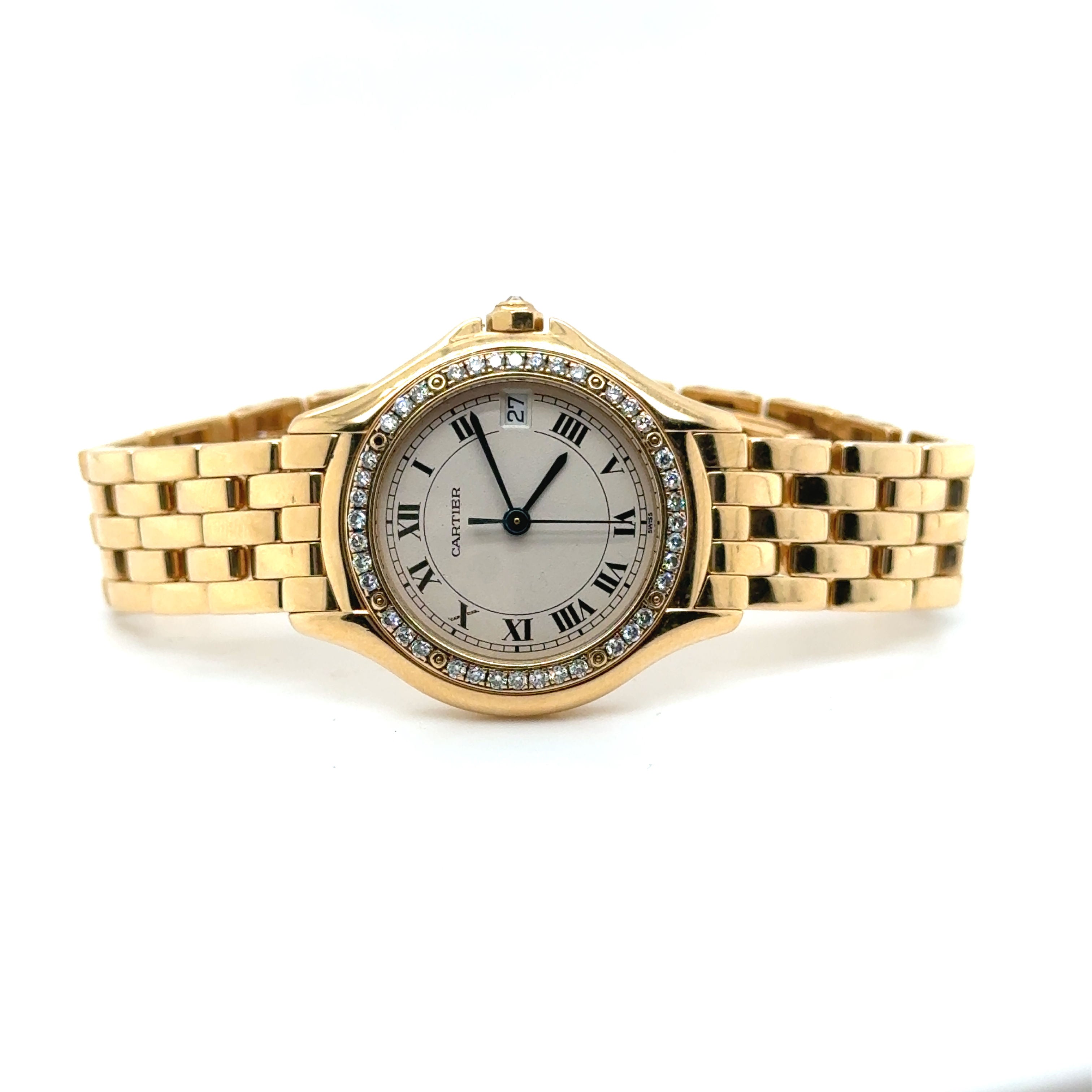 Cartier - Montre « Cougar » - Or Jaune et Diamants