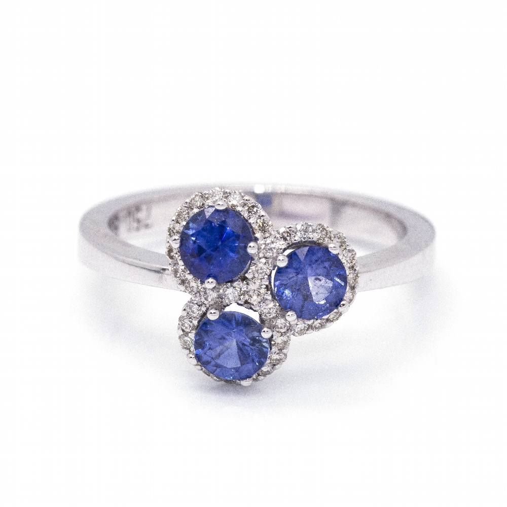 Bague TRIO en saphir et diamant