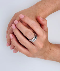 BULGARI "B.Zero1" Bandeau Ring, in white gold