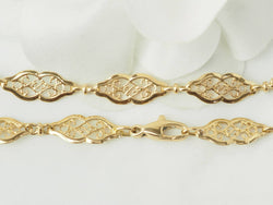 Bracelet maille filigrane en or jaune