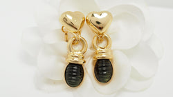 Boucles d'oreilles en or jaune et tourmalines