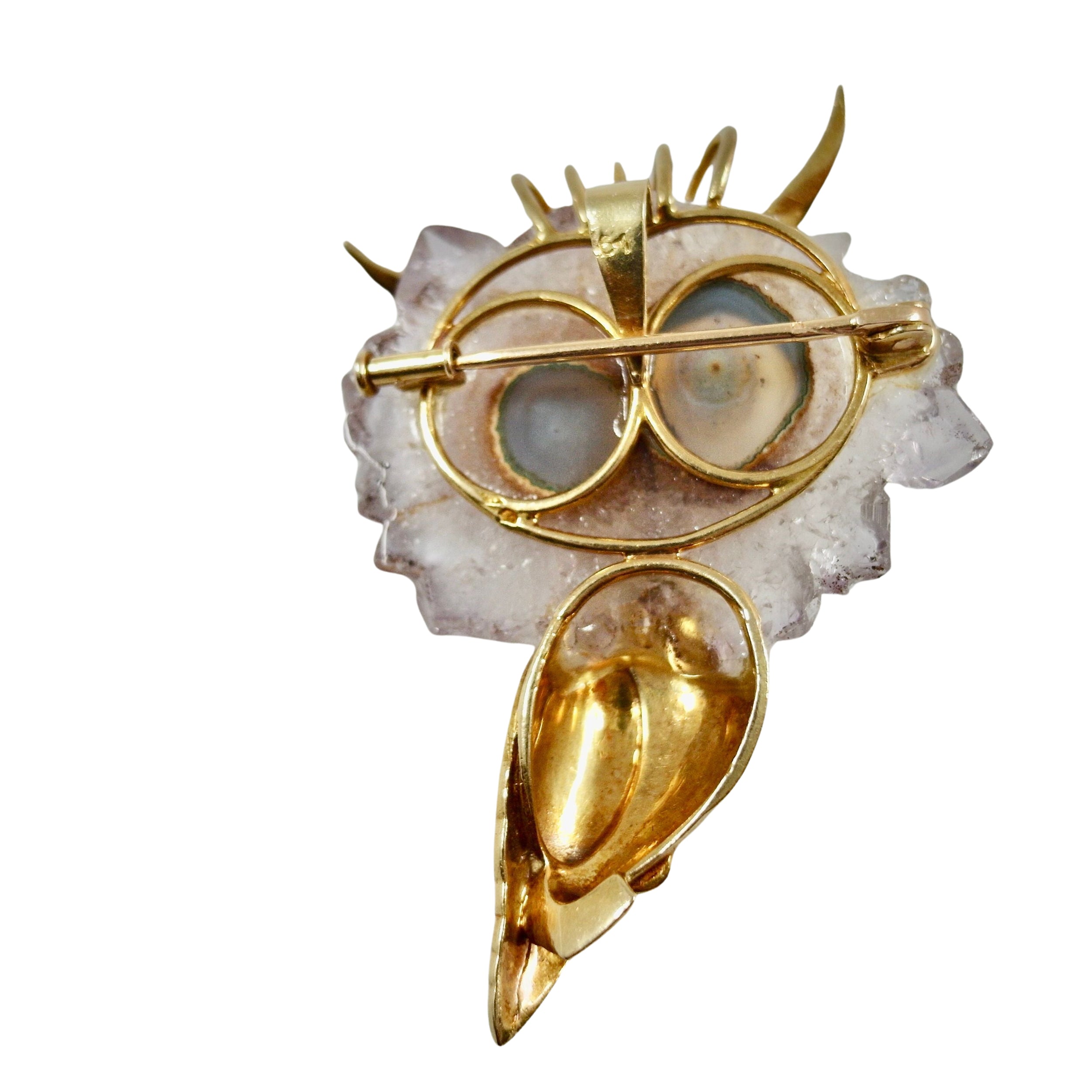 Broche/pendentif hiboux époque 1950/1960